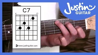 G7 C7 B7 Chords Guitar Lesson BC141 Guitar for beginners Stage 4 [upl. by Osborn]