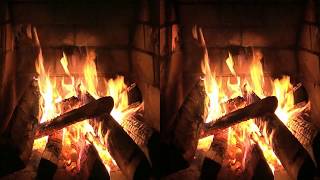 3D Original Fireplace Video in HD Quality  60 Mins Great Sound VR Compatible [upl. by Llerrahs]