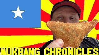 Somali Sambusa Food Samosa House Edmonton Alberta Beef Mukbang amp Food Experience [upl. by Dnalloh]