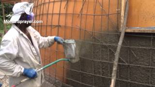 🎆 Stucco Sprayer Hopper Gun Application Video 🎆 [upl. by Ennadroj]