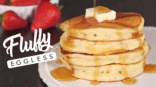 Eggless Fluffy Pancakes  Easy One Bowl  How Tasty Channel [upl. by Assenar]