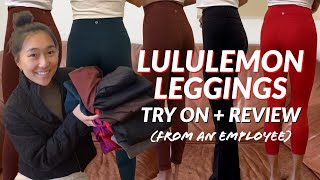 Lululemon Leggings Explained  from an employee Sizing Try On Review Collection [upl. by Hardigg]