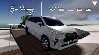 Epic Journey w All New Veloz  Sampe kotor  Cdid Roblox [upl. by Ahsauqal]