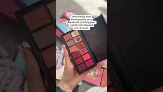 decluttering old eyeshadow palettes 🦋 makeupdeclutter eyeshadowpalettes [upl. by Nosemaj]