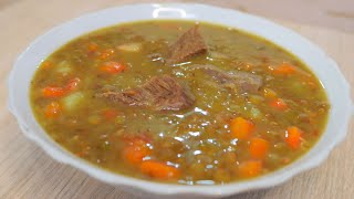 Sopa de LENTEJAS CON CARNE receta SENCILLA y FACIL de preparar  ¡Con un sabor DELICIOSO [upl. by Seadon]