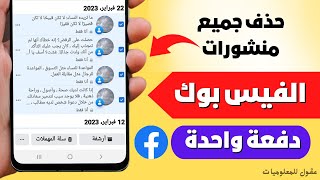 حذف جميع منشورات الفيس بوك دفعة واحدة بدون برامج 2024 [upl. by Holloway279]