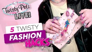 5 Easy Twisty Petz Fashion Hacks for Kids Cute Hacks for School  Twisty Petz Series 2 [upl. by Nylekoorb]