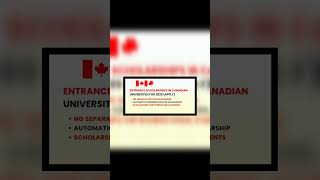 Entrance Scholarships in Canada 🇨🇦 2025 Apply Nowscholarship 2025 international canada [upl. by Cela]