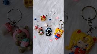 Diy Keychains made of air dry clay airdryclay diy cute keychain handmade kawaiistuff [upl. by Ahtelrac]