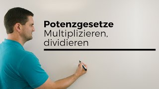 Potenzgesetze Potenzen multiplizieren dividieren gleiche Exponenten  Mathe by Daniel Jung [upl. by Edea554]