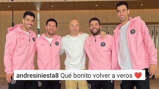 Iniesta Reunion with Messi Suarez Alba amp Busquets in Japan Ahead of Friendly vs Vissel Kobe [upl. by Arnaud]