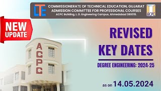 ACPC  Revised Key dates Degree Engineering 202425 [upl. by Nalyorf]