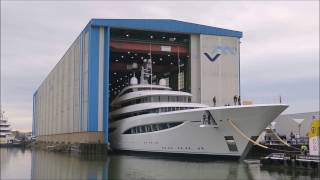 Feadship launches the 9655m 3168ft Faith Project Vertigo in Makkum today [upl. by Anniahs]