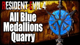 All Blue Medallions in Quarry and Fish Farm Resident Evil 4 Remake [upl. by Osner]