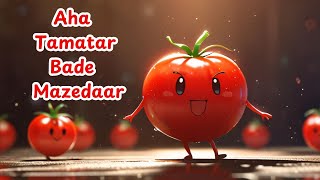 Aha Tamatar Bade Mazedaar  आहा टमाटर  Tamatar Song  Poem for Kids  Hindi Rhymes amp Songs For Kids [upl. by Arly]