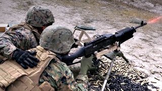 US Marines Fire M240G Machine Gun [upl. by Allicserp833]