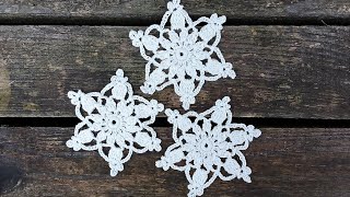 Crochet Snowflake Tutorial [upl. by Euqirne886]