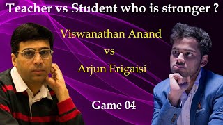 Teacher vs Student  Viswanathan Anand vs Arjun Erigaisi  Game 04 [upl. by Doreen]