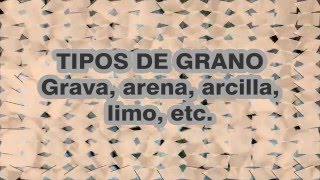 TIPOS DE GRANO grava arena arcilla limo etc [upl. by Andrews]