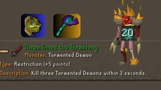 Three Times the Thrashing  Tormented Demon Combat Achievement EASY Walkthrough Guide [upl. by Siron]