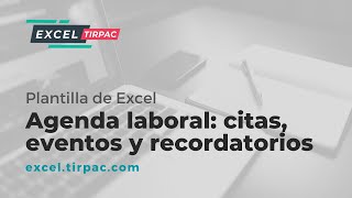 Agenda laboral citas y eventos  Plantilla de Excel tutorial [upl. by Sexela]