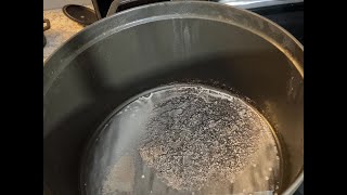 Cleaning Burned Residue from an Staub Enameled Cast Iron Pot [upl. by Eiduj288]