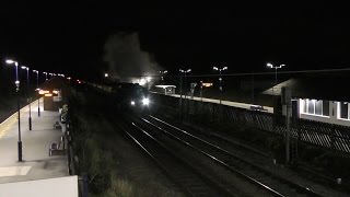 Record Breaking at Night  60163 Tornado does 100mph  12th April 2017 [upl. by Lovmilla]