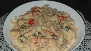 PATES POULET EPINARDS CHAMPIGNONS [upl. by Ozzie]