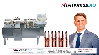 Automatische Füll und Verschließmaschine für Glasampullen ALG10 Minipressru [upl. by Rialb821]