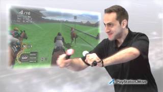 CHAMPION JOCKEY G1 JOCKEY amp GALLOP RACER  TUTORIAL WITH PS MOVE [upl. by Lexine]