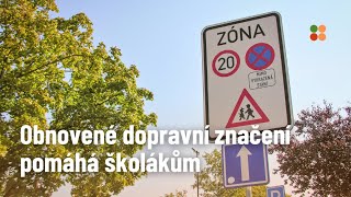 Obnovené dopravní značení pomáhá školákům [upl. by Nell170]