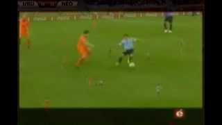 Van Bommel brutal foul to Gargano  Uruguay vs Holland 2010 World Cup semifinal [upl. by Aicrop]