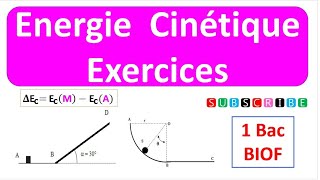 Serie dexercices N°1 Énergie cinétique premier Bac [upl. by Aeriela]