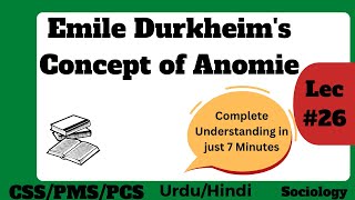 Conceptual Understanding of Anomie  What is Emile Durkheims concept of Anomie  Sociology [upl. by Salina]