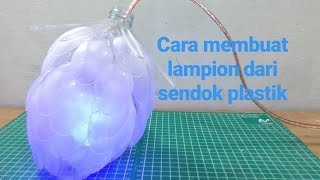 Cara membuat lampion dari sendok plastik  Tutorial DIY [upl. by Novi]