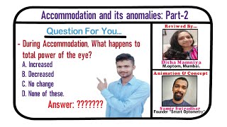 Accommodation and its anomalies  Learn By MCQ Part 2 [upl. by Naneek918]