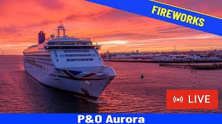 Aurora 65 Night World Cruise Departure with Fireworks [upl. by Batory]