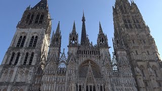 Northern Europe  France Normandy Rouen  Christmas Market at Cathedral NotreDame amp downtown [upl. by Ema]