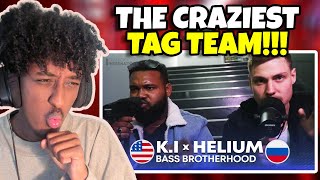 King Inertia 🇺🇸 x Helium 🇷🇺  Bass Brotherhood  GBB23  Live Session  YOLOW Beatbox Reaction [upl. by Tabbi]