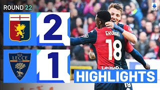 GENOALECCE 21  HIGHLIGHTS  Genoa strikers shine in heroic comeback  Serie A 202324 [upl. by Ahsemed329]