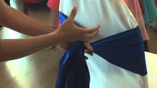 How to tie a satin chair cover bow [upl. by Meletius66]