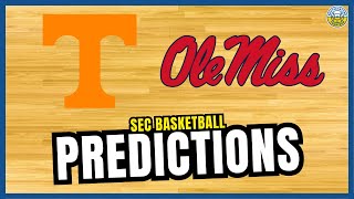 Tennessee vs Ole Miss PREDICTION  2024 SEC Basketball Predictions [upl. by Anirrak]