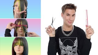 Hairdressers Guide To Cutting Your Own Bangs And Not Ruining Them [upl. by Relyk]