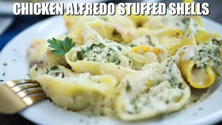 Chicken Alfredo Stuffed Shells  Sweet and Savory Meals [upl. by Flss]