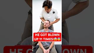 HE GOT BLOWN UP 11 TIMES😱😨 neckpain Chiropractic Trending Short [upl. by Calica]