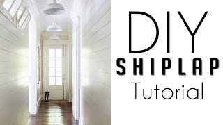 How To Make Shiplap Walls In Your Home Installation and DIY Farmhouse Tutorial [upl. by Sivad278]