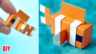 DIY Minecraft Tropical Fish From Scratch  Minecraft Papercraft Tropical Fish  Paper Crafts [upl. by Tlevesoor86]