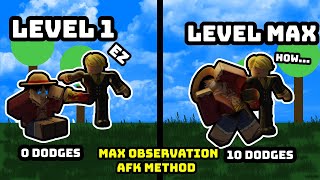 How to get FULL observation haki dodges while being AFK in Blox Fruits [upl. by Ymor]