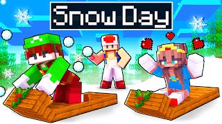 24 HOURS To Have The BEST Minecraft SNOW DAY  Minecraft Mario Movie Life 31 [upl. by Nahte]