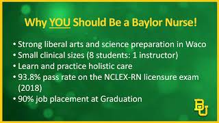 Nursing Overview  Baylor University Admissions [upl. by Asylla]